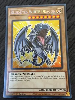 Blue-Eyes White Dragon BLMM-EN001 (Chibi Art) 1st Edition Secret Rare Yu-Gi-Oh! - Image 1
