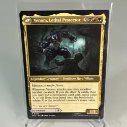 MTG Magic 0055 Eddie Brock Venom Lethal Protector Mythic Card Spider Man - Image 1