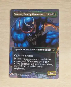 Venom, Deadly Devourer #0022 Rare Card Borderless - MTG Marvel Spiderman 2025 - Image 1