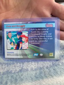 TOPPS POKEMON JOHTO CUTE AND SNUGGLY SCREEN SNAP #3 CARD WITH BLUE LOGO - Image 2