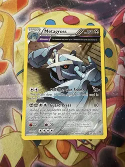 Metagross 50/98 2015 XY Ancient Origins Pokemon Card Rare Full Art Non Holo LP - Image 1