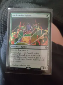 MTG Marvel's Spider-Man - Radioactive Spider Promo Foil # 0285 In Hand - Image 1