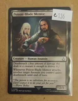 Poison-Blade Mentor 0288 MTG ACR Uncommon NM - Image 1