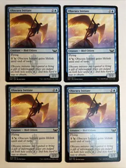 4x Mtg Streets Of New Capenna Obscura Initiate NM/M Magic The Gathering - Image 1