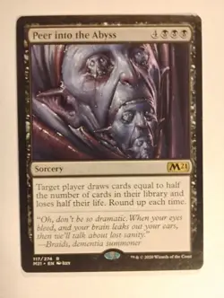 Mtg Core Set 2021 M21 Peer into the Abyss Rare - Image 1