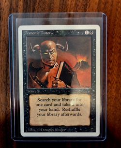 MTG Magic The Gathering - Demonic Tutor Revised - MP Moderate Play - Image 1
