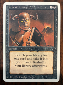 MTG Magic The Gathering - Demonic Tutor Revised - MP Moderate Play - Image 4