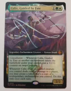 1x Calix, Guided by Fate Extended Art FOIL March of the Machine MTG NM - Image 1