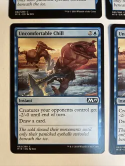4x Mtg Core Set 2019 M19 Uncomfortable Chill NM Magic The Gathering - Image 2