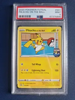 Pikachu Sobble Scorbunny Eevee Grookey On The Ball Pokemon Futsal Promo PSA 9 - Image 2