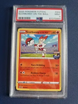 Pikachu Sobble Scorbunny Eevee Grookey On The Ball Pokemon Futsal Promo PSA 9 - Image 4
