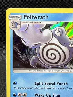 Pokemon TCG Sun & Moon Base Set Poliwrath Holo Rare 32/149 LP - Image 2