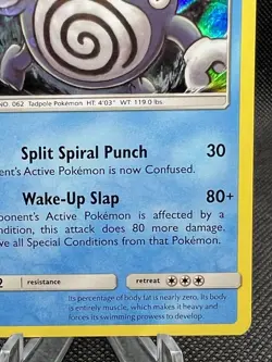 Pokemon TCG Sun & Moon Base Set Poliwrath Holo Rare 32/149 LP - Image 4