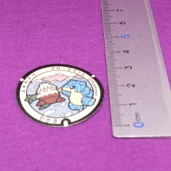 Snover Alolan Sandshrew Pokemon Manhole Type Seal Sticker Nintendo Japanese F/S - Image 2