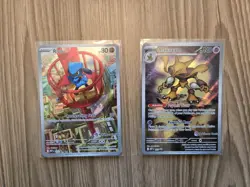 Pokemon Center Riolu and Alakazam Stamped Promo 009, 010 Mega Evolution Cards - Image 1