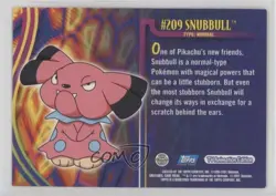 Snubbull Topps Pokemon TV Animation Edition Johto Series 1 #209 2001 - Image 2