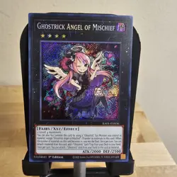 RA01-EN036 GHOSTRICK ANGEL OF MISCHIEF SECRET RARE 1ST EDITION YuGiOh CARD - Image 1