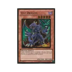GLD3-EN002 Vice Dragon Gold Rare Limited Edition Near Mint YuGiOh TCG - Image 1