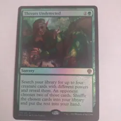 FOIL Threats Undetected Dominaria United Magic MTG Sorcery CARD 1x (185/281) - Image 1