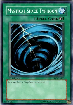 Yu-Gi-Oh TCG Mystical Space Typhoon SD5-EN020 1st Edition Regular Common Card NM - Image 1