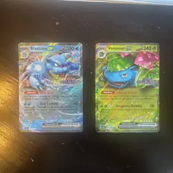 Pokemon TCG Venusaur Ex And Blastoise Ex Stellar Crown Stamp Promo Cards NM - Image 1