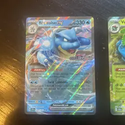 Pokemon TCG Venusaur Ex And Blastoise Ex Stellar Crown Stamp Promo Cards NM - Image 2