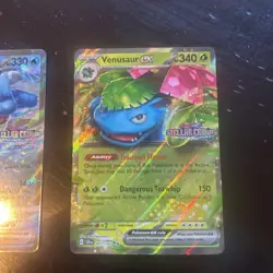 Pokemon TCG Venusaur Ex And Blastoise Ex Stellar Crown Stamp Promo Cards NM - Image 3
