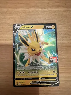 Jolteon V SWSH151 Prize Pack Series 1 League Stamped English Pokemon Card - Image 1