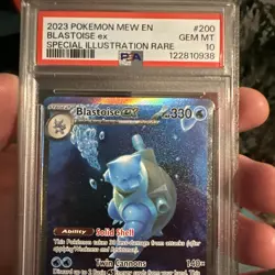 Pokemon TCG Blastoise EX 151 Ultra Rare Card Scarlet Violet 200/165 PSA 10 - Image 3