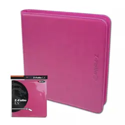 BCW Gaming Z-FOLIO 12-Pocket LX Album Pink Holds 480 Cards Zipper Closure - Image 1