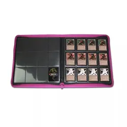 BCW Gaming Z-FOLIO 12-Pocket LX Album Pink Holds 480 Cards Zipper Closure - Image 3