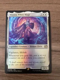 MTG (FOIL) Minwu, White Mage - FINAL FANTASY #026 - Image 1