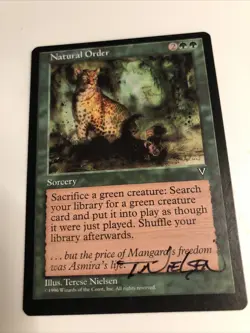 Natural Order Magic MTG Visions LP SIGNED By Artist Terese Nielsen Vintage - Image 1