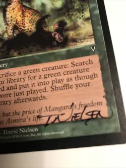 Natural Order Magic MTG Visions LP SIGNED By Artist Terese Nielsen Vintage - Image 2