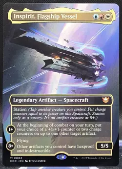 Inspirit, Flagship Vessel #2 Commander: Edge of Eternities Borderless Reg. Rare - Image 1