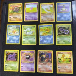 Pokemon TCG Mix Of Base Set Fossil Jungle Lot Of 12 Cards - Image 1