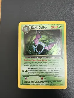 Pokemon TCG Dark Golbat Team Rocket 7/83 Holo Unlimited Holo Rare SWIRL LP/NM - Image 1