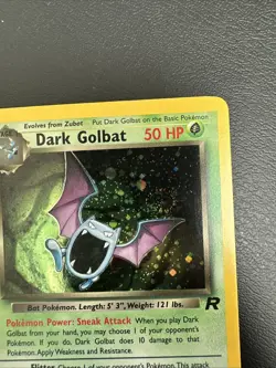 Pokemon TCG Dark Golbat Team Rocket 7/83 Holo Unlimited Holo Rare SWIRL LP/NM - Image 2