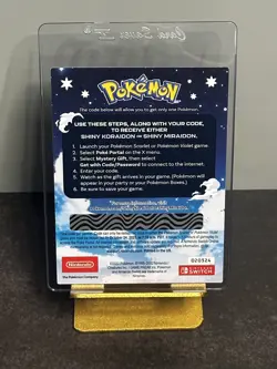 Pokemon Scarlet And Violet Serial Code Shiny Koraidon or Miraidon UNSCRATCHED! - Image 2