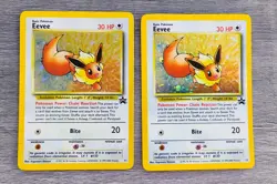 4 Lot Vtg WOTC Black Star HOLO PROMO #11 EEVEE Pokemon League - Image 3