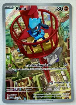 Riolu 010 Pokemon Center Stamped Black Star Promo - TCG Mega Evolutions - NM+/M - Image 1