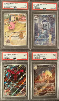 Pokemon TCG - PSA 9 - FOUR SLAB LOT - CHANSEY, ESPATHRA, YVELTAL, POLIWHIRL - Image 1