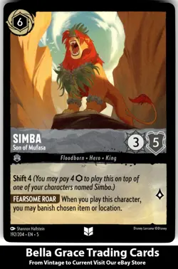 Simba #192/204 Shimmering Skies Disney lorcana Uncommon - Image 1