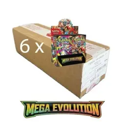 Pokemon Mega Evolution 6 BOX ENHANCED BOOSTER BOX CASE Sealed 9/26 PREORDER - Image 1