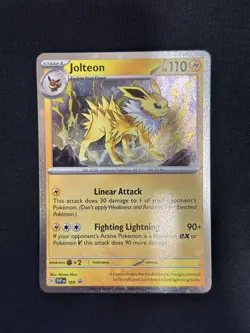 Pokemon Prismatic Evolutions Jolteon 169 Black Star Promo Double Holo Swirl🌀🌀 - Image 1