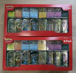 (2x) Costco Pokemon Prismatic Evolutions Mini Tins 8 Pack (16 Mini Tins) - Image 1