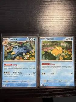 Pokemon TCG Mega Evolutions Psyduck + Golduck Promos MEP EN 007 + 008 nm/m - Image 1