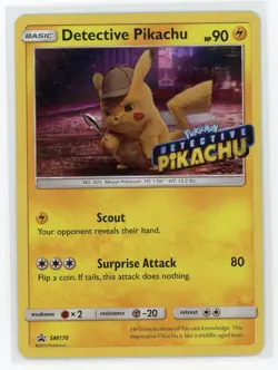 Pokemon TCG - Pikachu SM170 - Sun & Moon Promos - Stamped Holo - Image 1