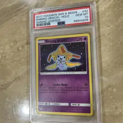 2017 Pokemon Sun and Moon Shining Legends Shining Jirachi Holo #42 PSA 10 - Image 3