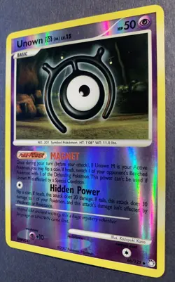 Unown [M] 66/123 NM *Reverse Holo* Mysterious Treasures - Vintage 2007 Pokemon - Image 2